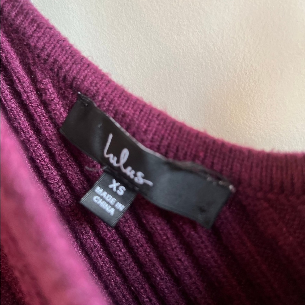 Lulu's Abundant Allure Plum Purple One-Shoulder Sweater Dress - Picture 10 of 12